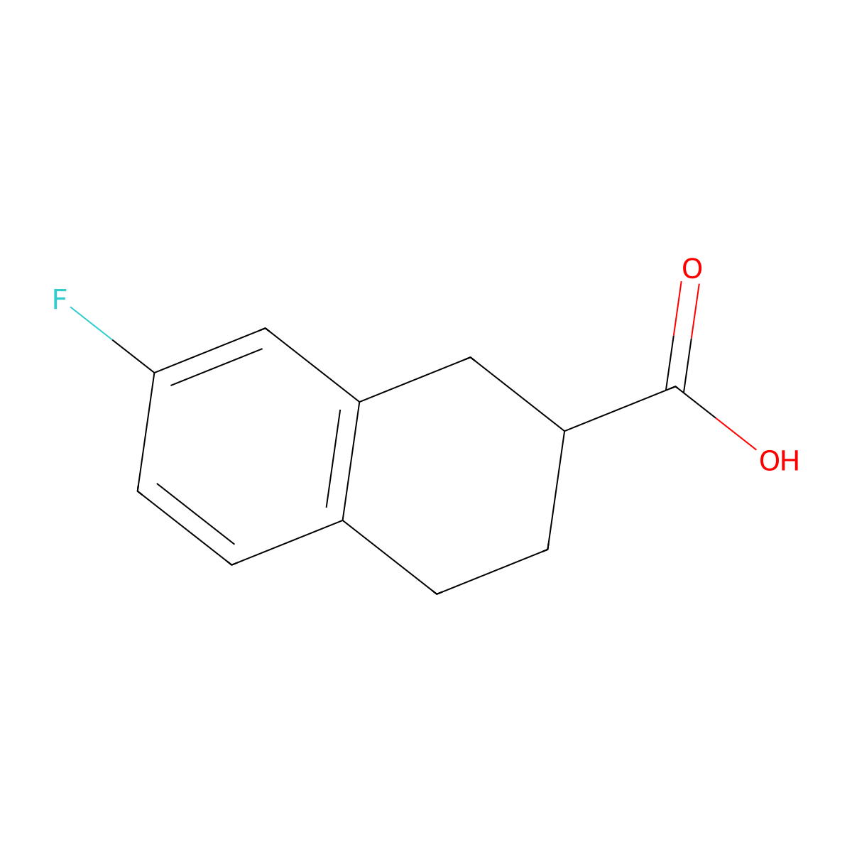 7-Fluoro-1,2,3,4-tetrahydronaphthalene-2-carboxylic acid molecular structure, CAS 1314902-19-6