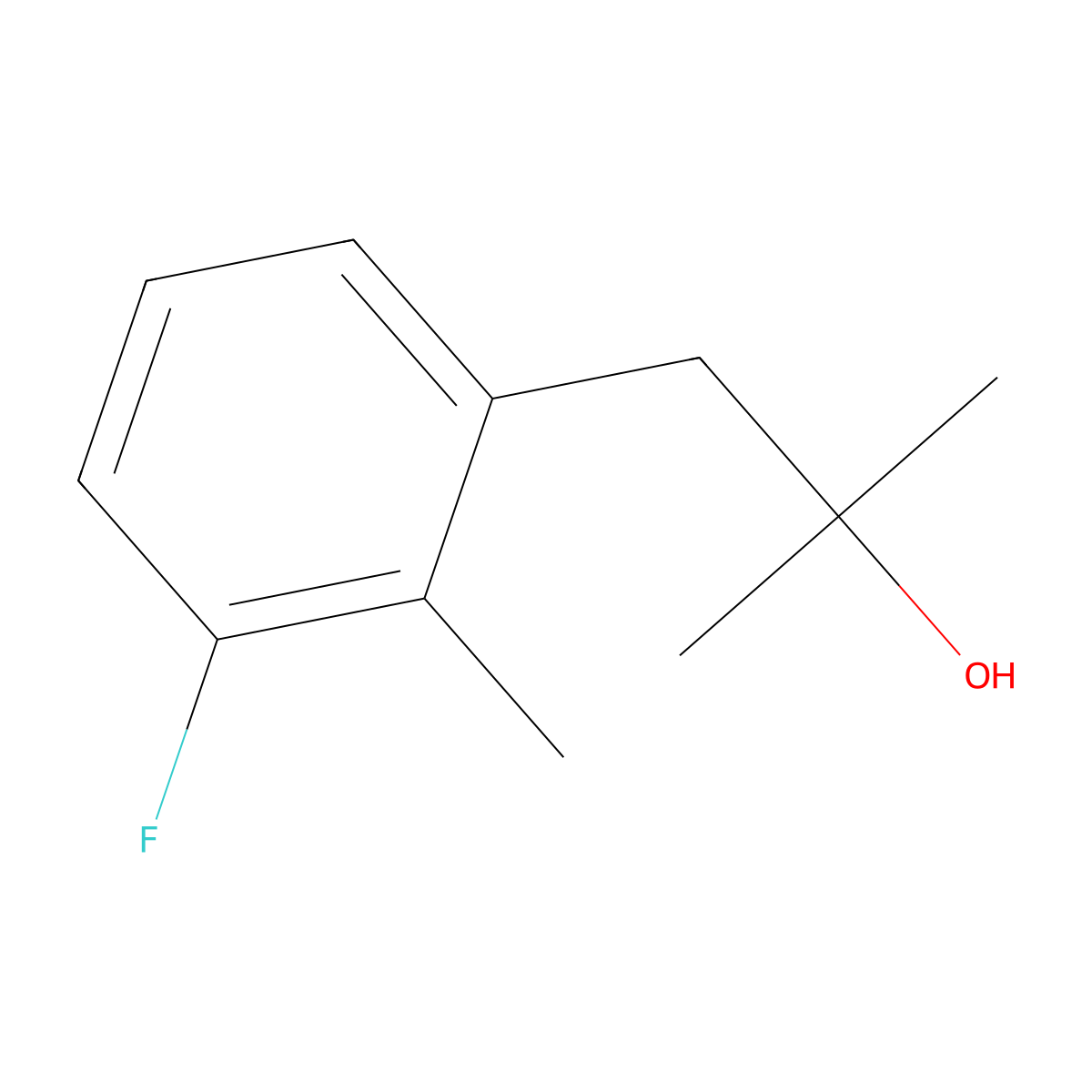 1-(3-Fluoro-2-methylphenyl)-2-methyl-2-propanol molecular structure, CAS 1314902-33-4