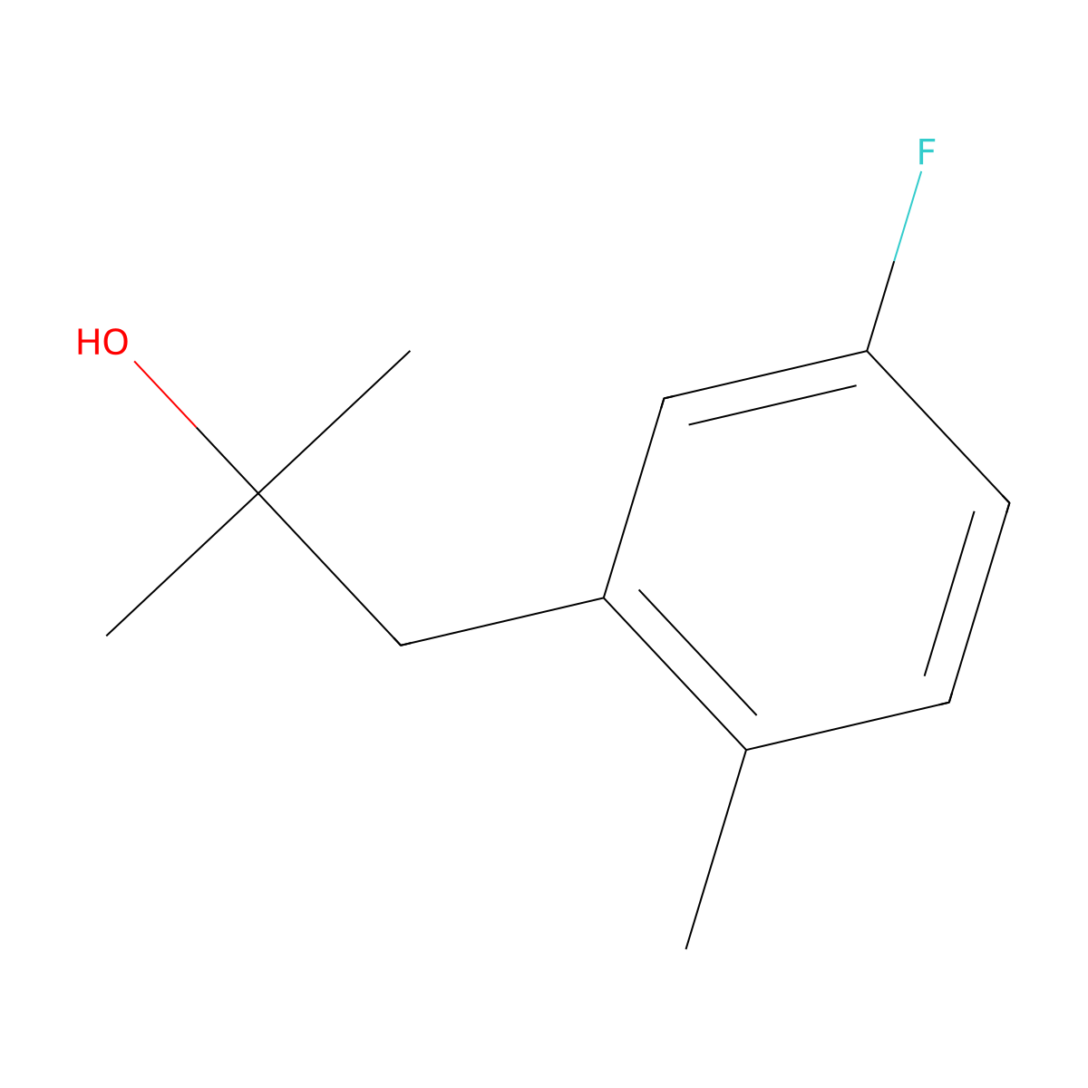 1-(3-Fluoro-6-methylphenyl)-2-methyl-2-propanol molecular structure, CAS 1314902-40-3