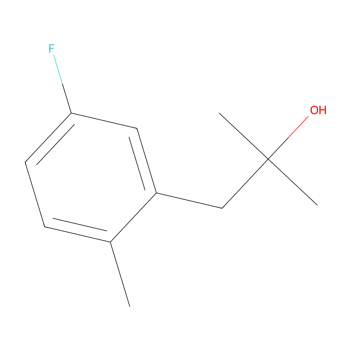 1-(3-Fluoro-6-methylphenyl)-2-methyl-2-propanol molecular structure, CAS 1314902-40-3