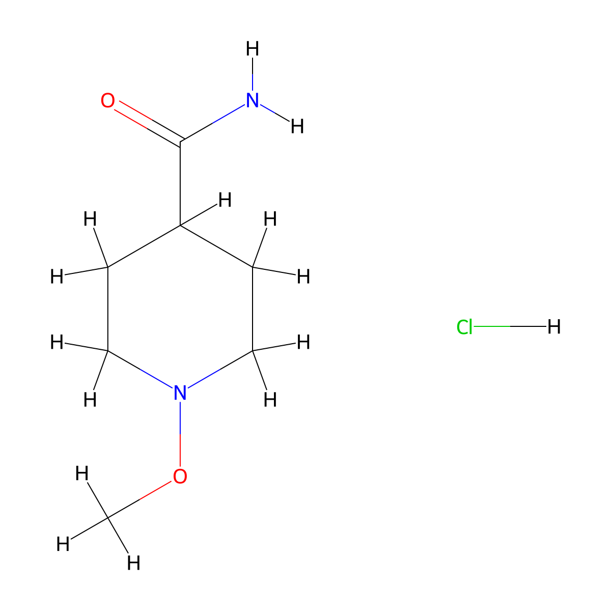 1-Methoxypiperidine-4-carboxamide hydrochloride molecular structure, CAS 1314902-42-5