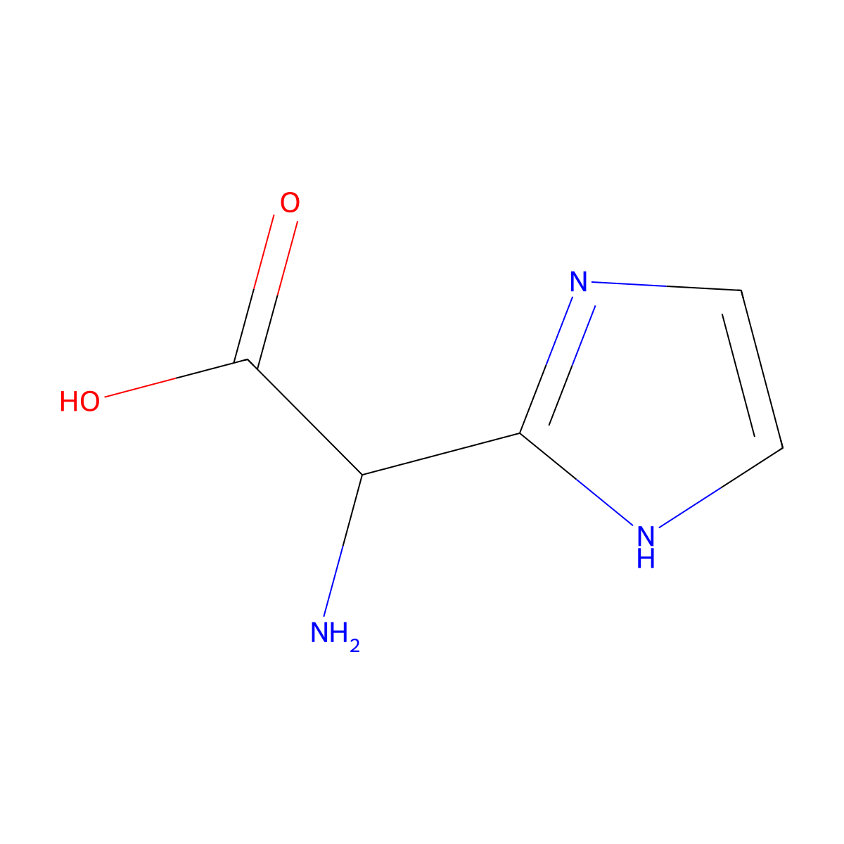 2-amino-2-(1H-imidazol-2-yl)acetic Acid molecular structure, CAS 1314902-44-7