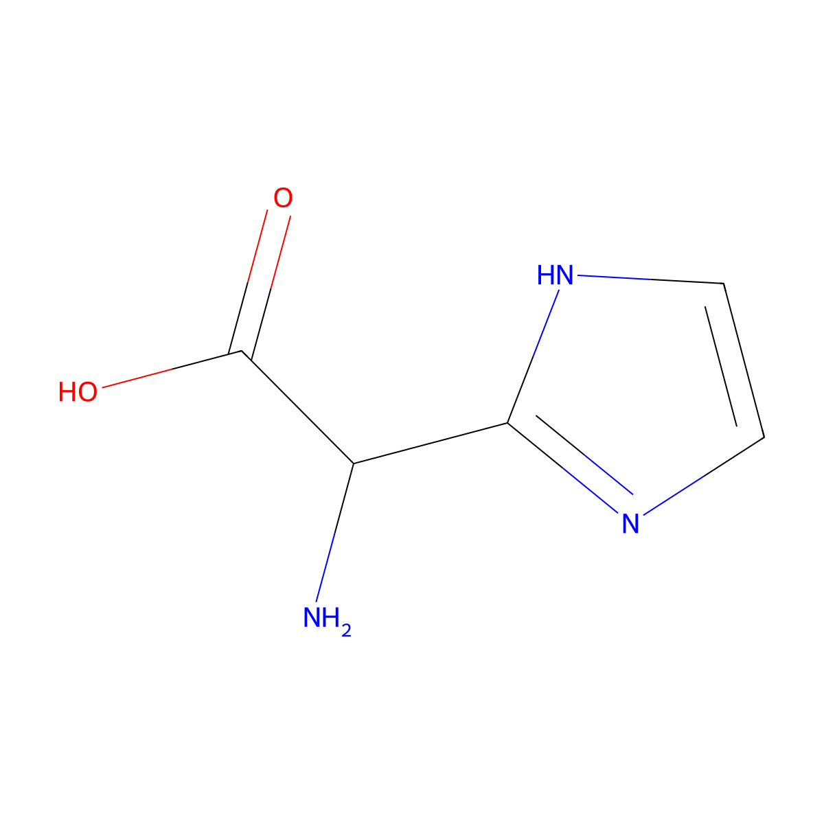 2-amino-2-(1H-imidazol-2-yl)acetic Acid molecular structure, CAS 1314902-44-7