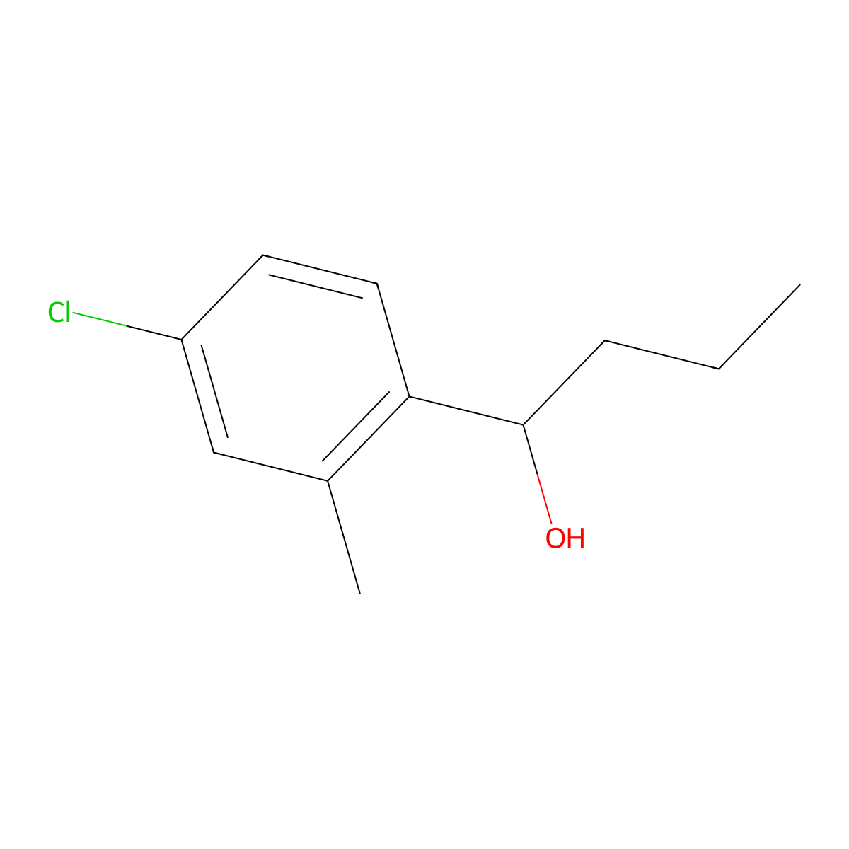 1-(4-Chloro-2-methylphenyl)-1-butanol molecular structure, CAS 1314902-51-6