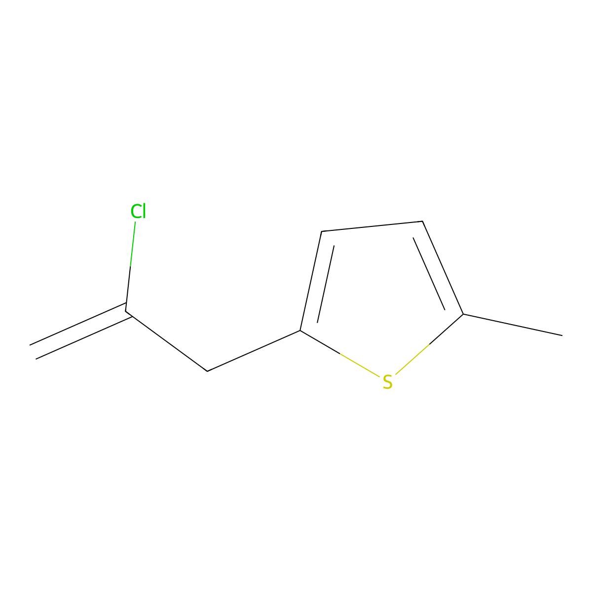 2-Chloro-3-(5-methyl-2-thienyl)-1-propene molecular structure, CAS 1314902-57-2