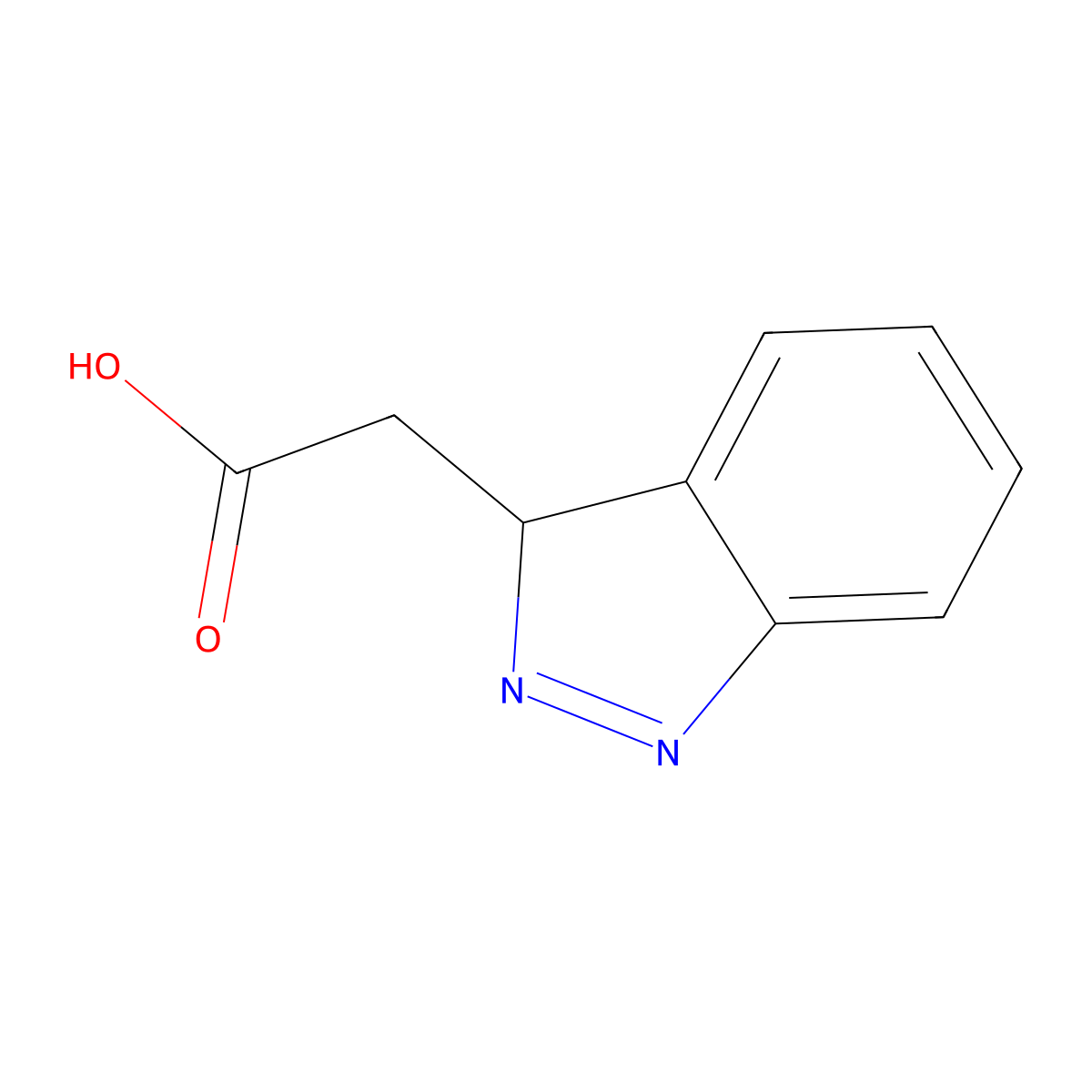 2-(3H-indazol-3-yl)acetic acid molecular structure, CAS 1314902-63-0