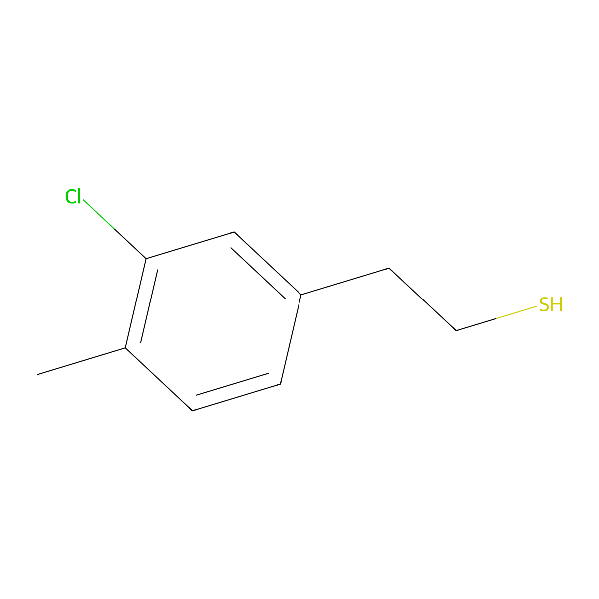 2-(3-Chloro-4-methylphenyl)ethanethiol molecular structure, CAS 1314902-68-5