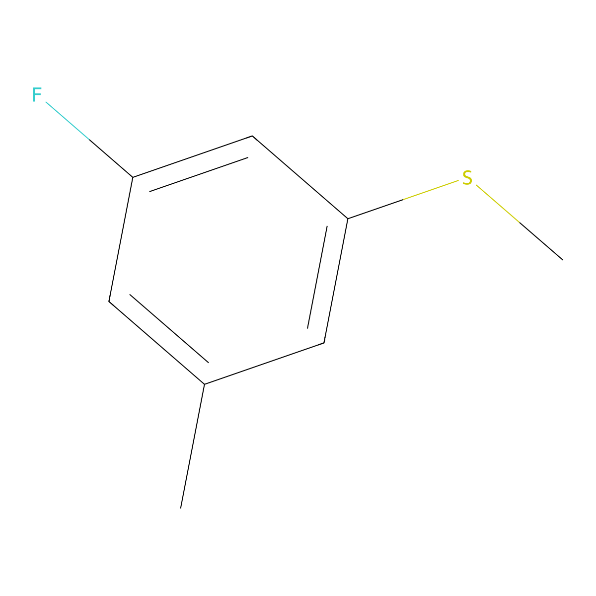 3-Fluoro-5-methylphenyl methyl sulfide molecular structure, CAS 1314902-71-0