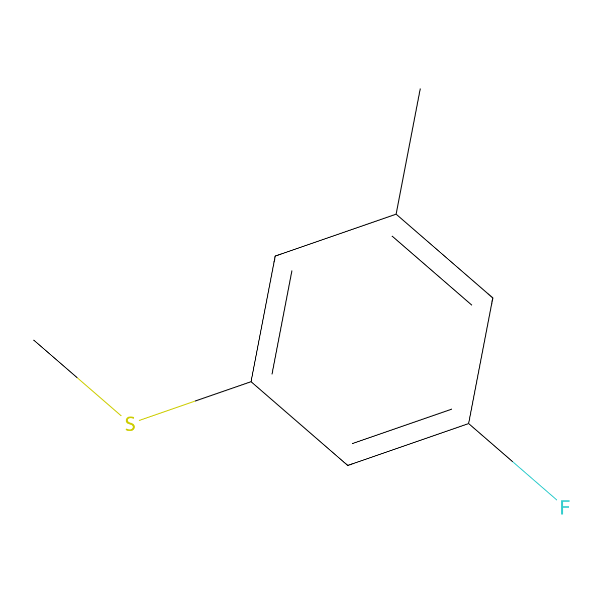 3-Fluoro-5-methylphenyl methyl sulfide molecular structure, CAS 1314902-71-0
