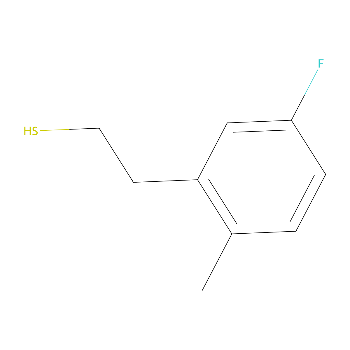 2-(3-Fluoro-6-methylphenyl)ethanethiol molecular structure, CAS 1314902-88-9