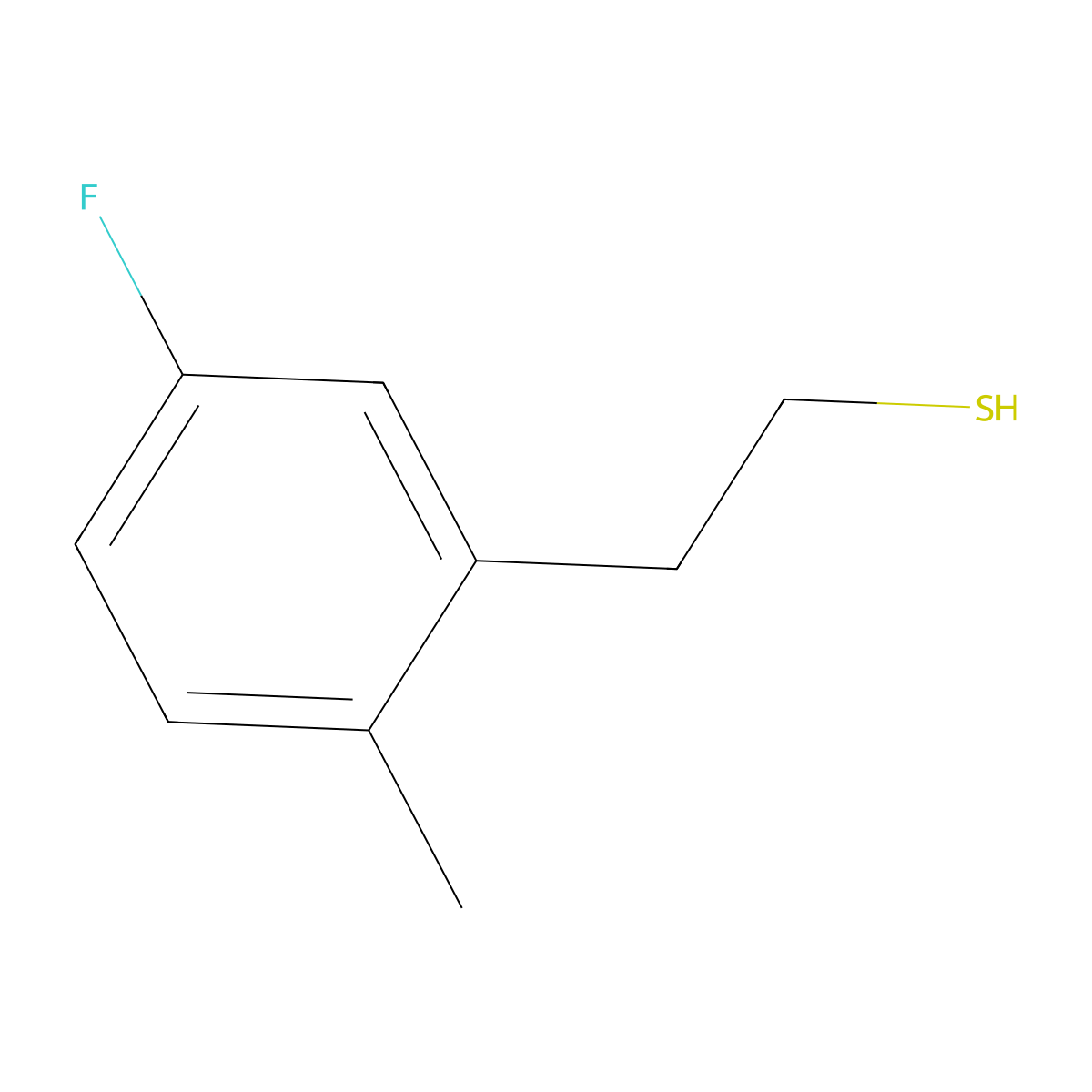 2-(3-Fluoro-6-methylphenyl)ethanethiol molecular structure, CAS 1314902-88-9