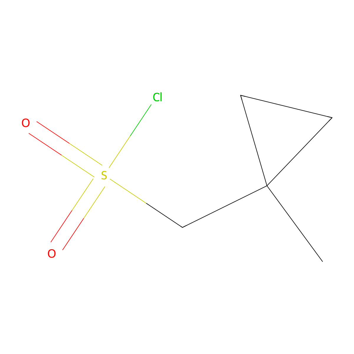 (1-Methylcyclopropyl)methanesulfonyl chloride molecular structure, CAS 1314903-62-2