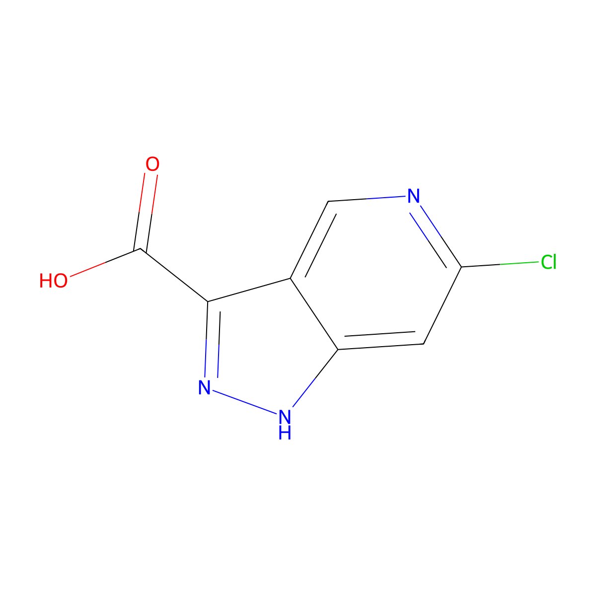 6-chloro-1H-pyrazolo[4,3-c]pyridine-3-carboxylic acid molecular structure, CAS 1314903-71-3