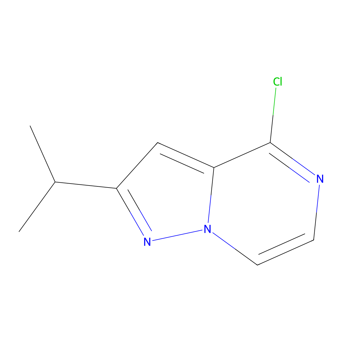 4-Chloro-2-(propan-2-yl)pyrazolo[1,5-a]pyrazine molecular structure, CAS 1314903-86-0