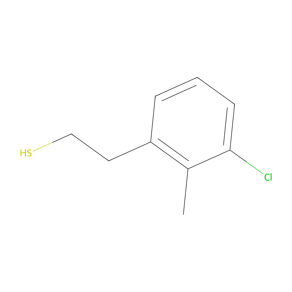 2-(3-Chloro-2-methylphenyl)ethanethiol molecular structure, CAS 1314904-15-8