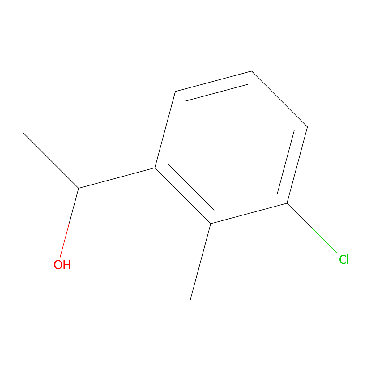 1-(3-Chloro-2-methylphenyl)ethanol molecular structure, CAS 1314904-19-2