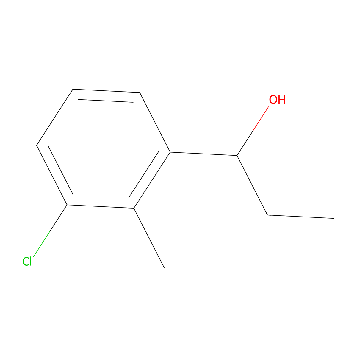 1-(3-Chloro-2-methylphenyl)-1-propanol molecular structure, CAS 1314904-30-7