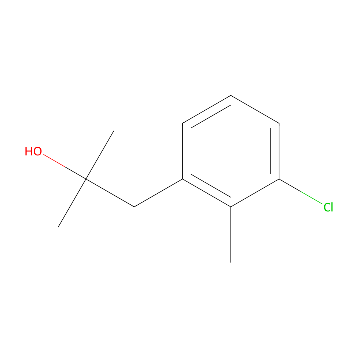 1-(3-Chloro-2-methylphenyl)-2-methyl-2-propanol molecular structure, CAS 1314904-37-4