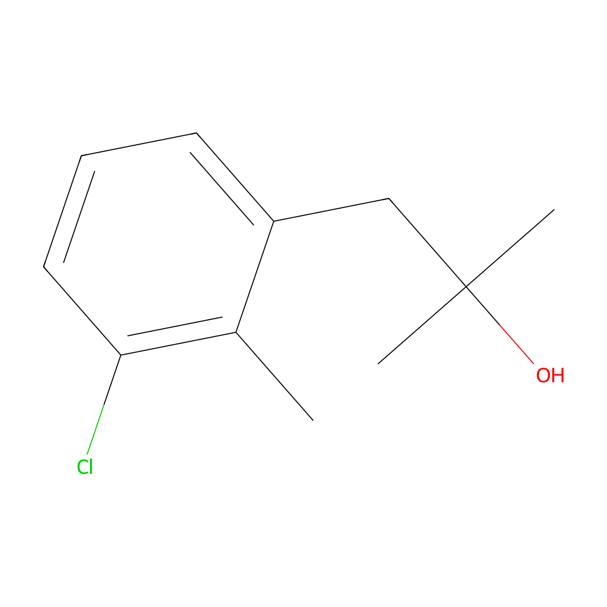 1-(3-Chloro-2-methylphenyl)-2-methyl-2-propanol molecular structure, CAS 1314904-37-4
