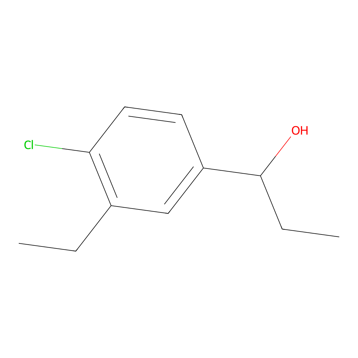 1-(4-Chloro-3-ethylphenyl)-1-propanol molecular structure, CAS 1314904-50-1
