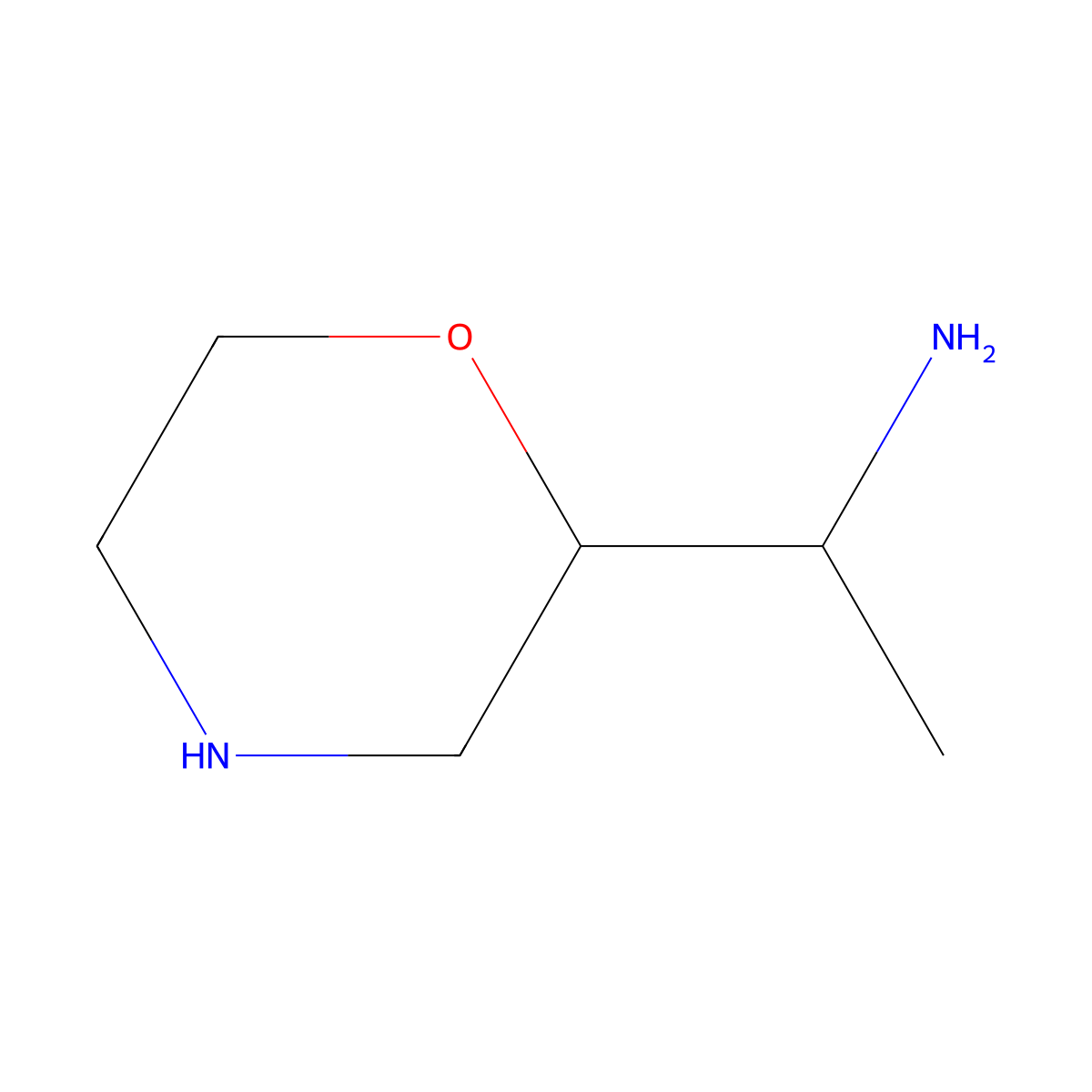 1-(Morpholin-2-yl)ethan-1-amine molecular structure, CAS 1314904-90-9