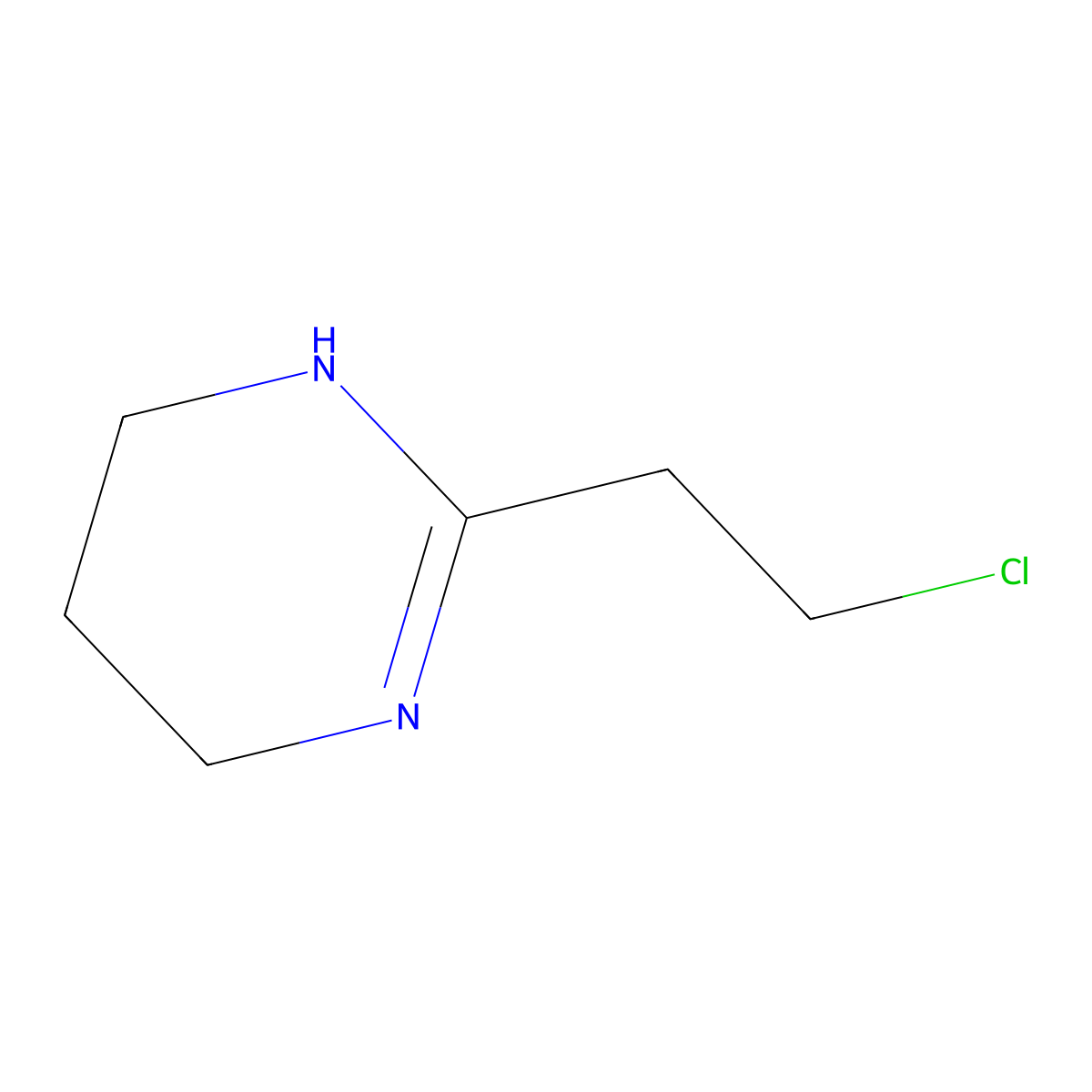 2-(2-Chloroethyl)-1,4,5,6-tetrahydropyrimidine molecular structure, CAS 1314905-59-3