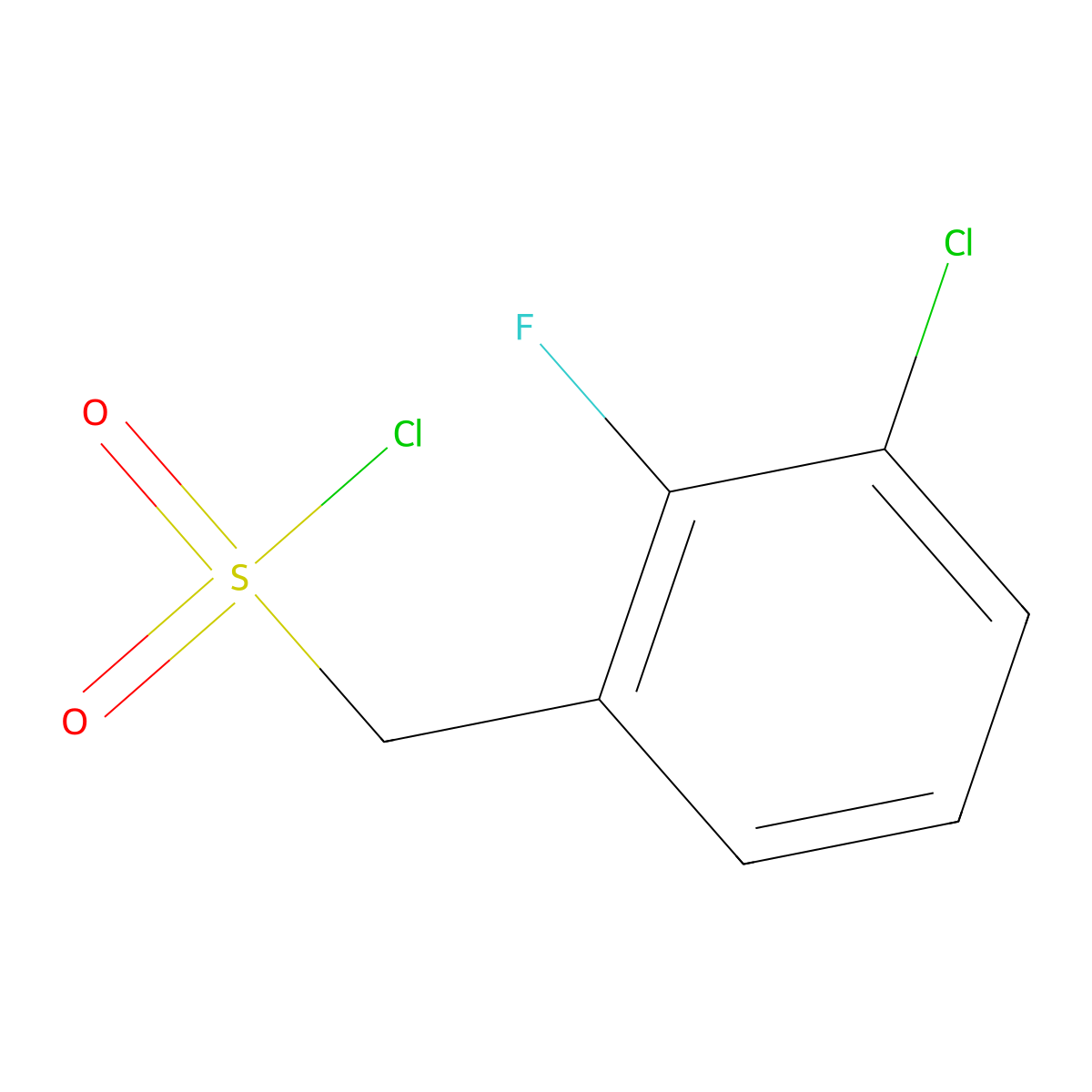 (3-Chloro-2-fluorophenyl)methanesulfonyl chloride molecular structure, CAS 1314905-61-7