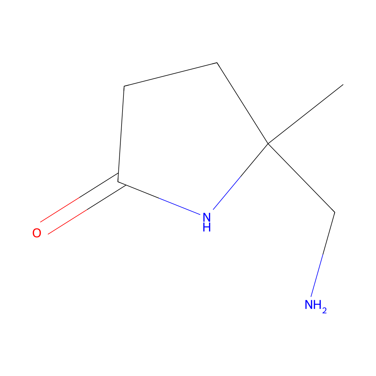 5-(Aminomethyl)-5-methylpyrrolidin-2-one molecular structure, CAS 1314906-58-5