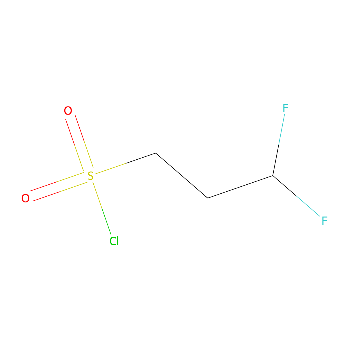 3,3-Difluoropropane-1-sulfonyl chloride molecular structure, CAS 1314907-49-7