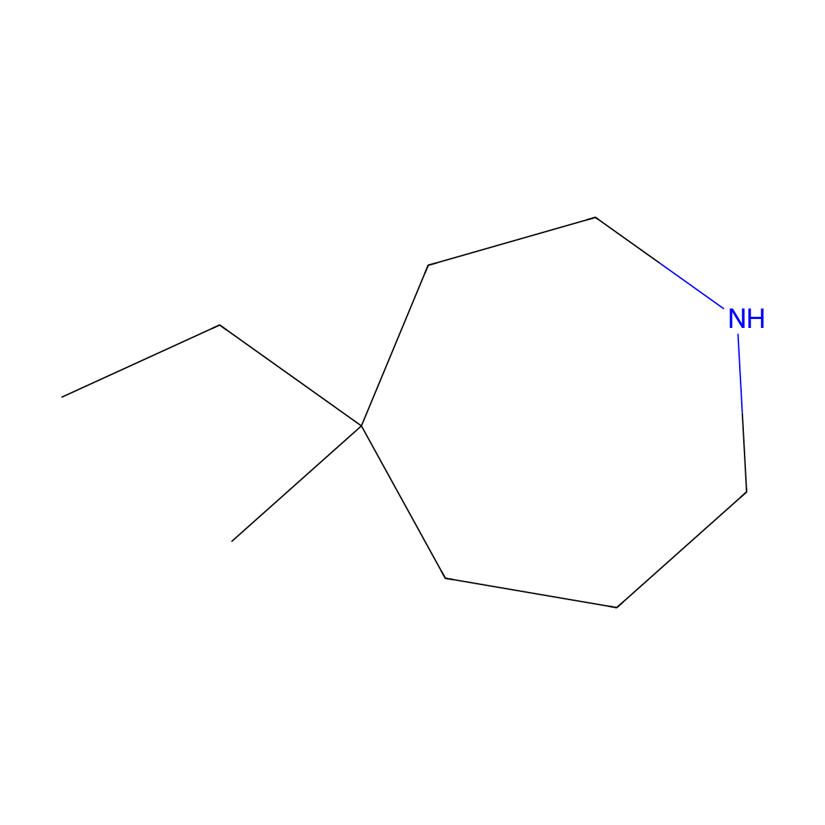 4-Ethyl-4-methylazepane molecular structure, CAS 1314907-68-0