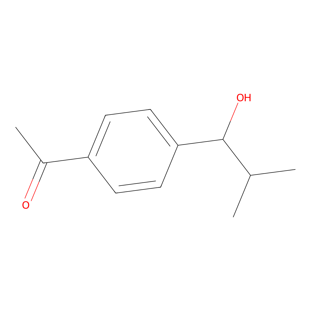 1-(4-(1-Hydroxy-2-methylpropyl)phenyl)ethanone molecular structure, CAS 1314907-71-5