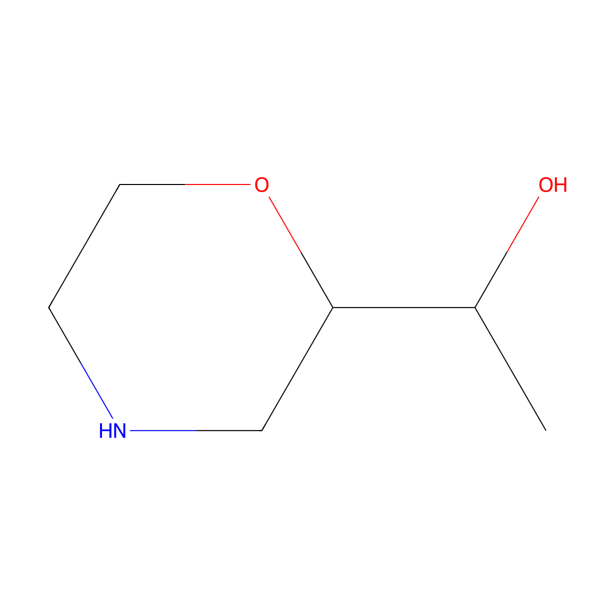 1-(Morpholin-2-yl)ethan-1-ol molecular structure, CAS 1314908-48-9