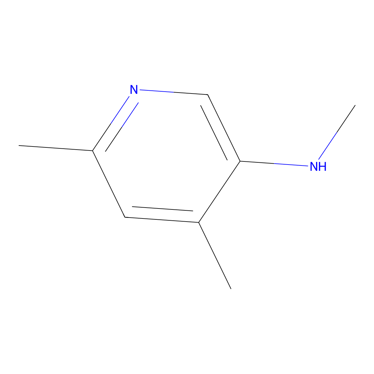 N,4,6-trimethylpyridin-3-amine molecular structure, CAS 1314908-69-4