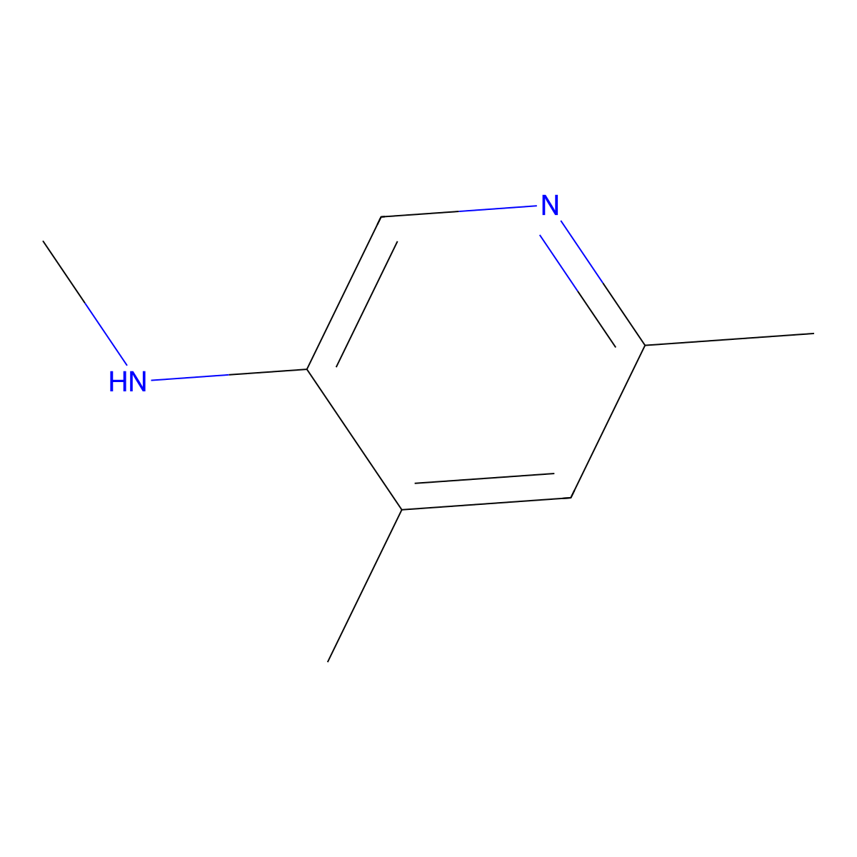 N,4,6-trimethylpyridin-3-amine molecular structure, CAS 1314908-69-4