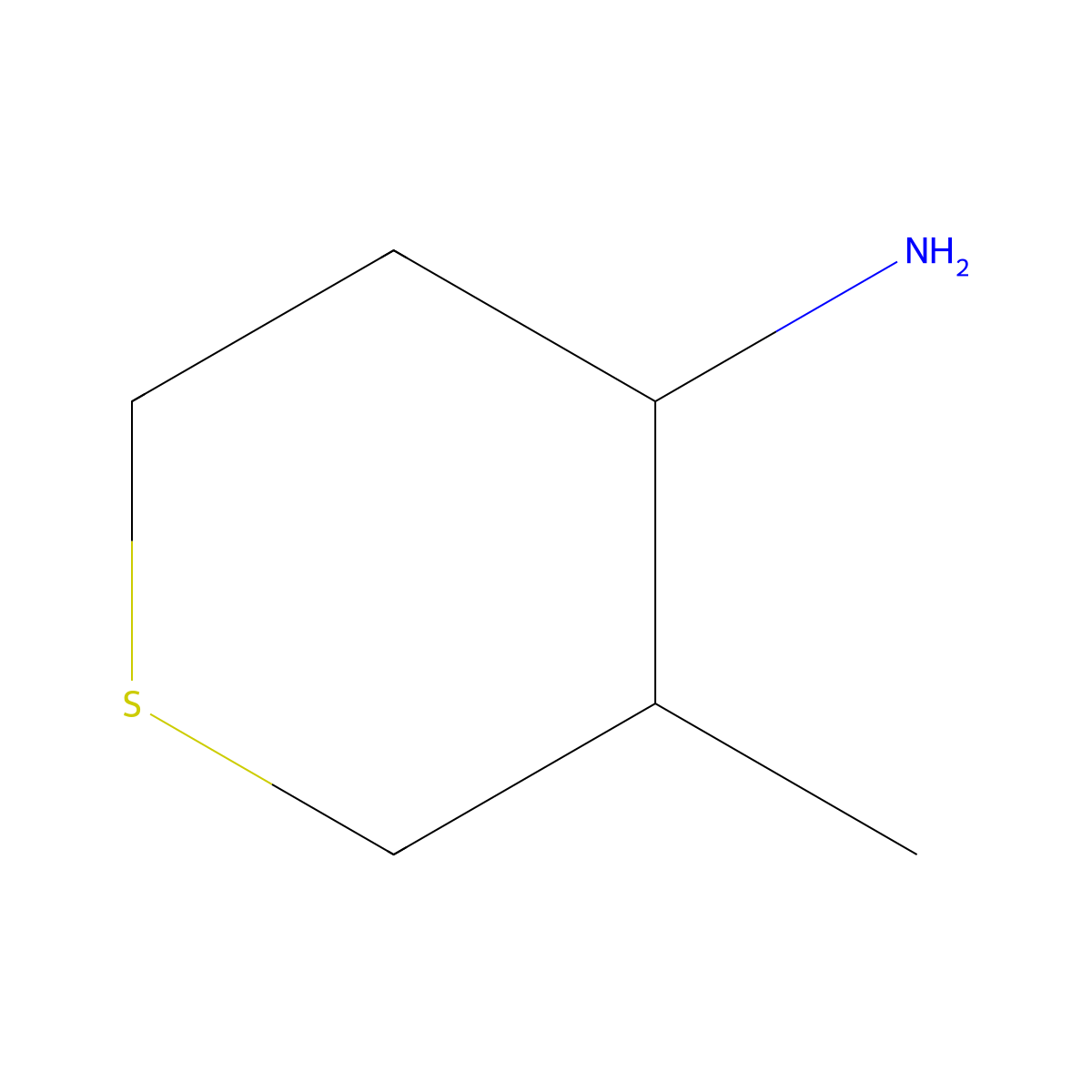 3-Methyltetrahydro-2h-thiopyran-4-amine molecular structure, CAS 1314908-85-4