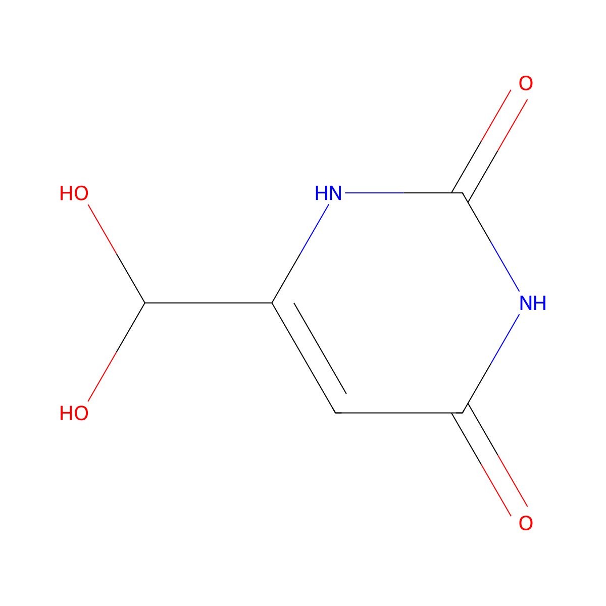 6-Formyl-uracil hydrate molecular structure, CAS 1314909-07-3