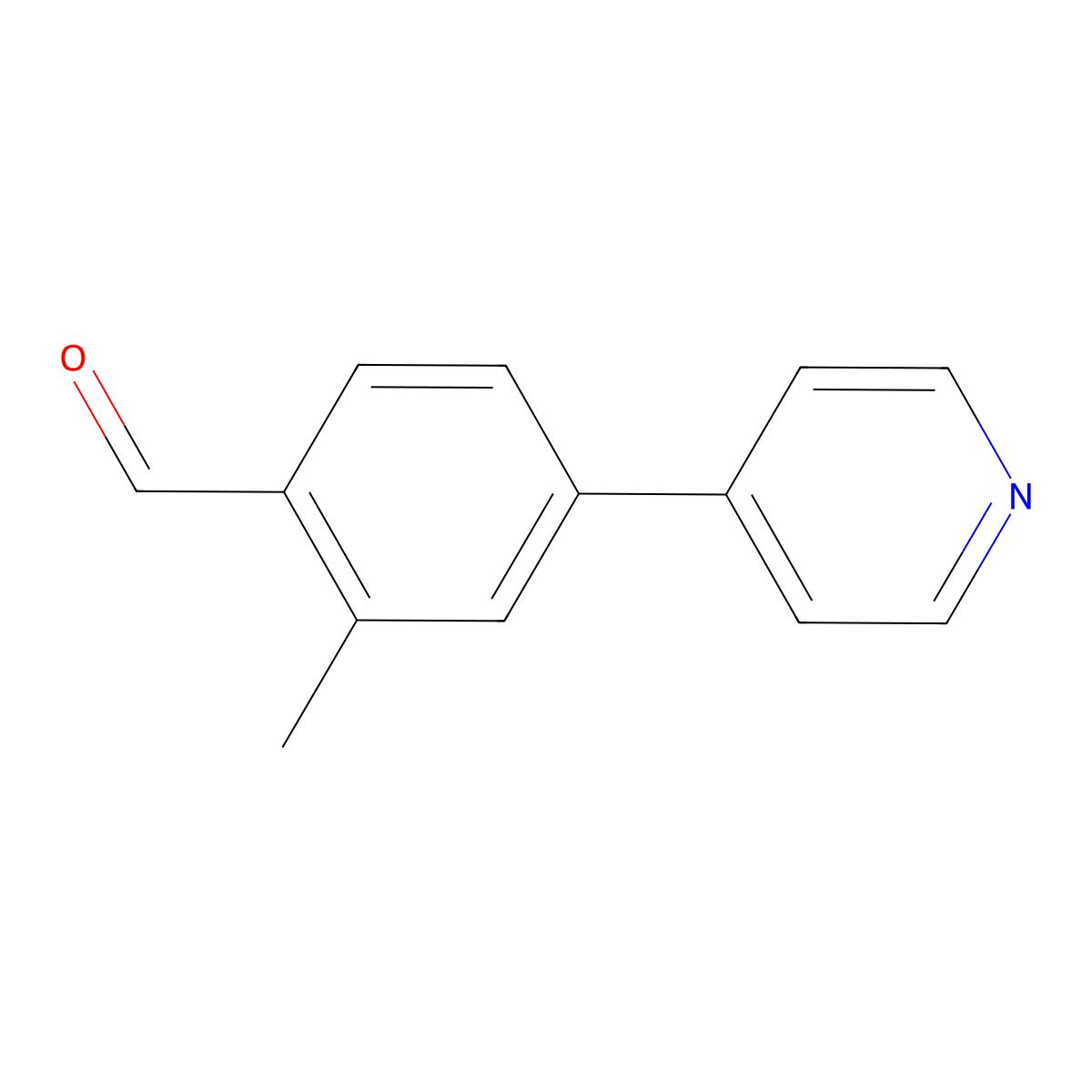 2-Methyl-4-(4-pyridinyl)benzaldehyde molecular structure, CAS 1314909-12-0