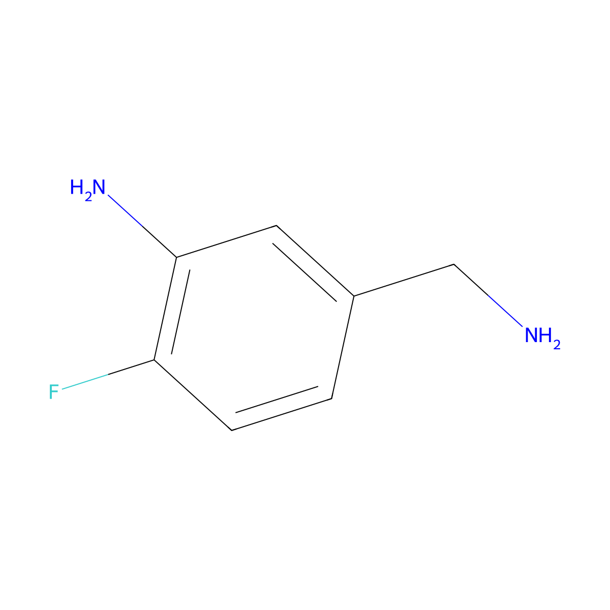 3-Amino-4-fluorobenzylamine molecular structure, CAS 1314909-17-5