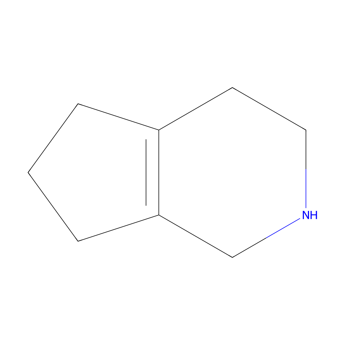 2,3,4,5,6,7-hexahydro-1H-cyclopenta[c]pyridine molecular structure, CAS 1314909-19-7