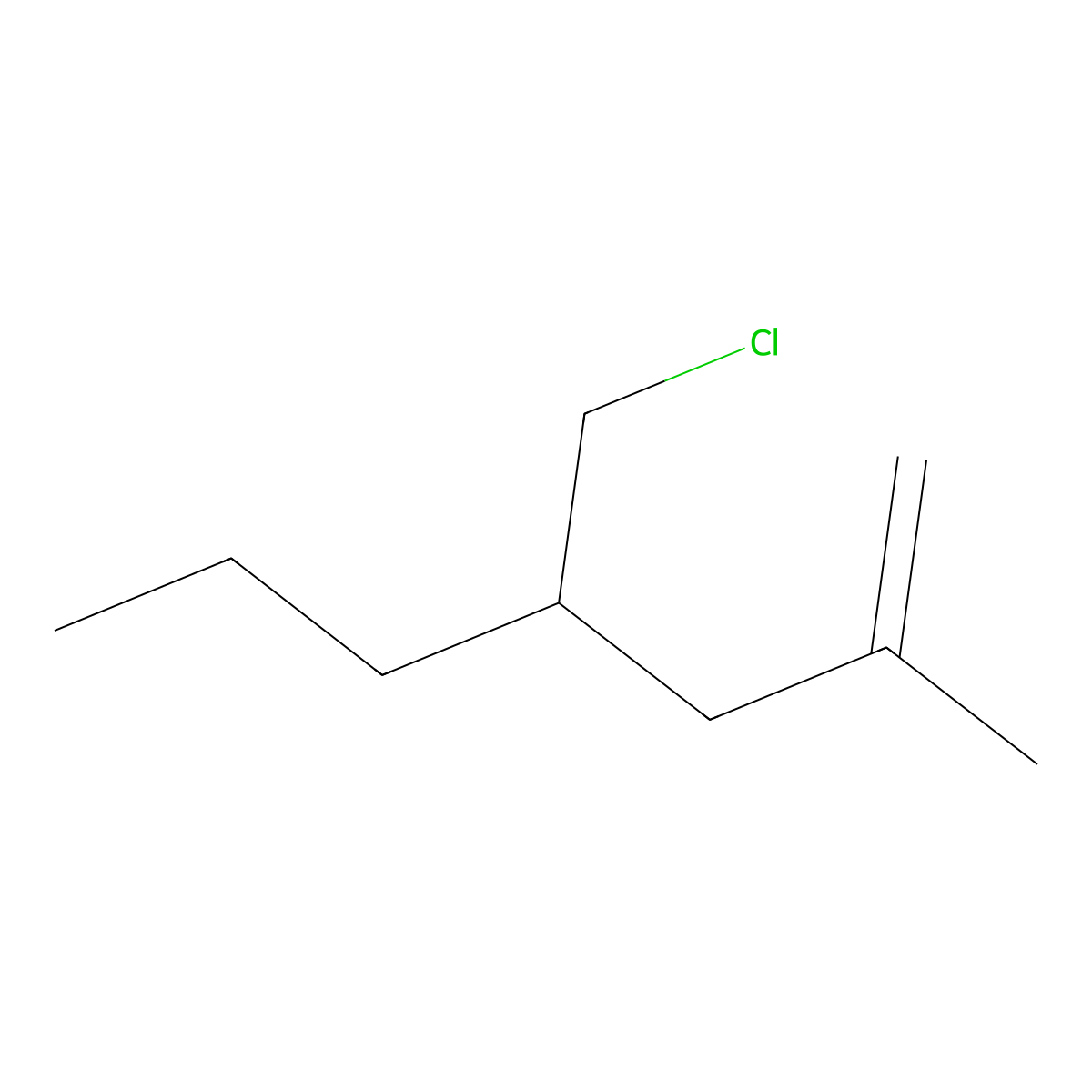 4-(Chloromethyl)-2-methylhept-1-ene molecular structure, CAS 1314910-12-7