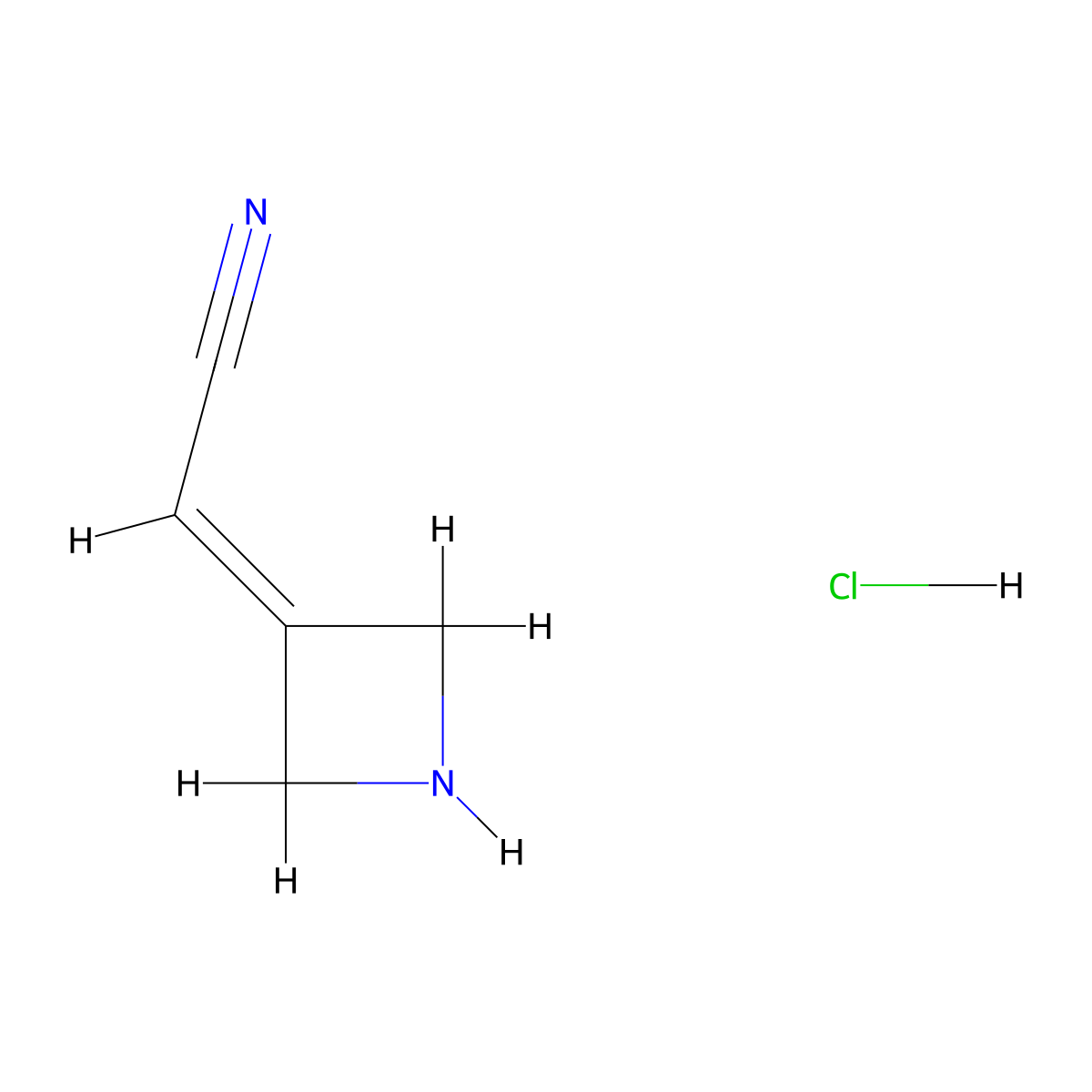 3-Cyanomethyleneazetidinium chloride molecular structure, CAS 1314910-43-4