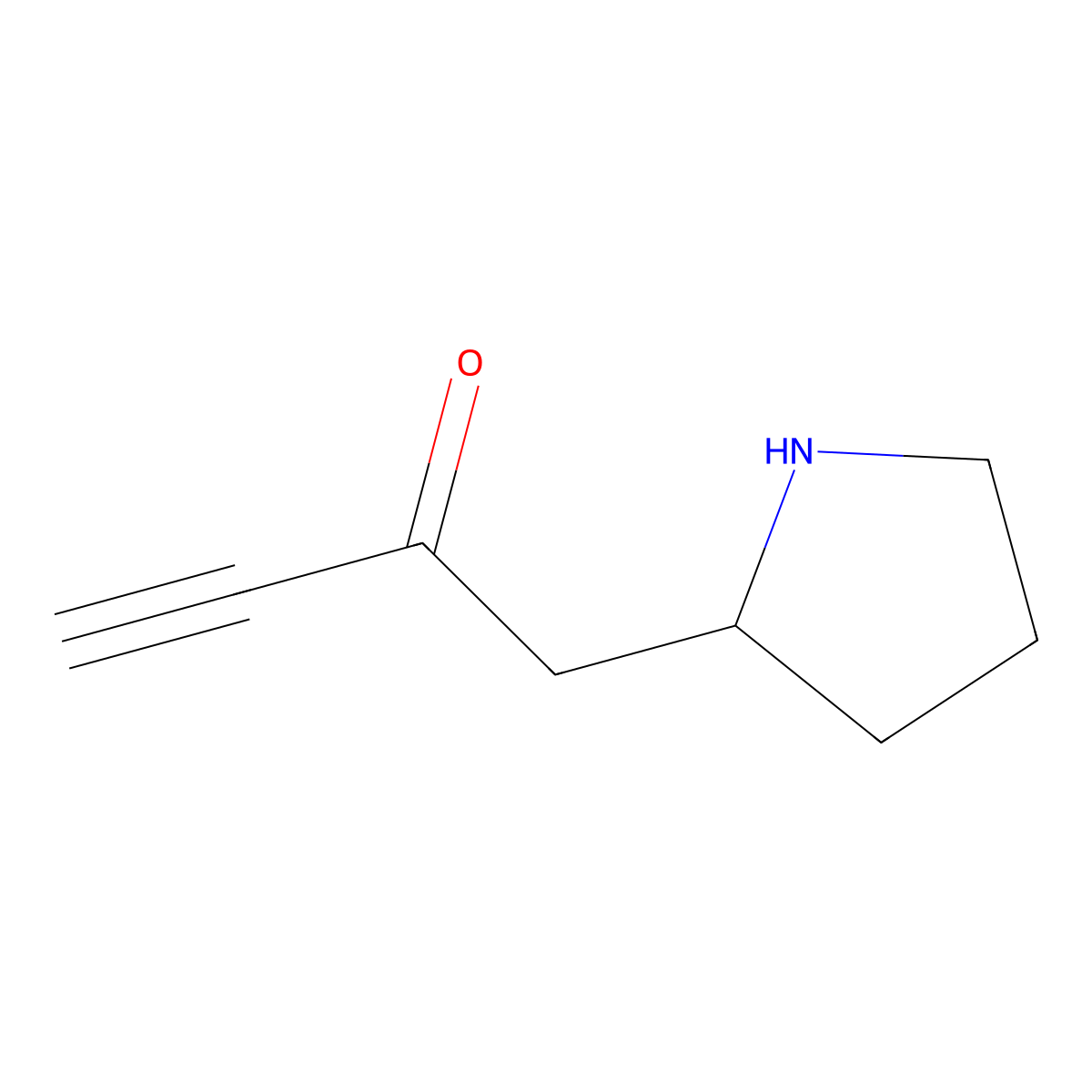 1-(Pyrrolidin-2-yl)but-3-yn-2-one molecular structure, CAS 1314910-46-7