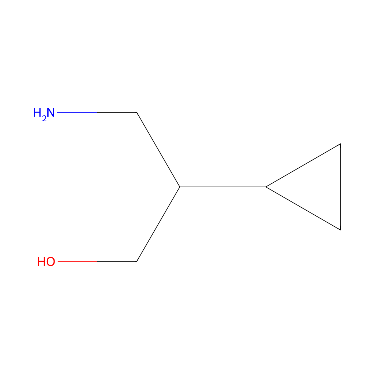 3-Amino-2-cyclopropylpropan-1-ol molecular structure, CAS 1314910-96-7
