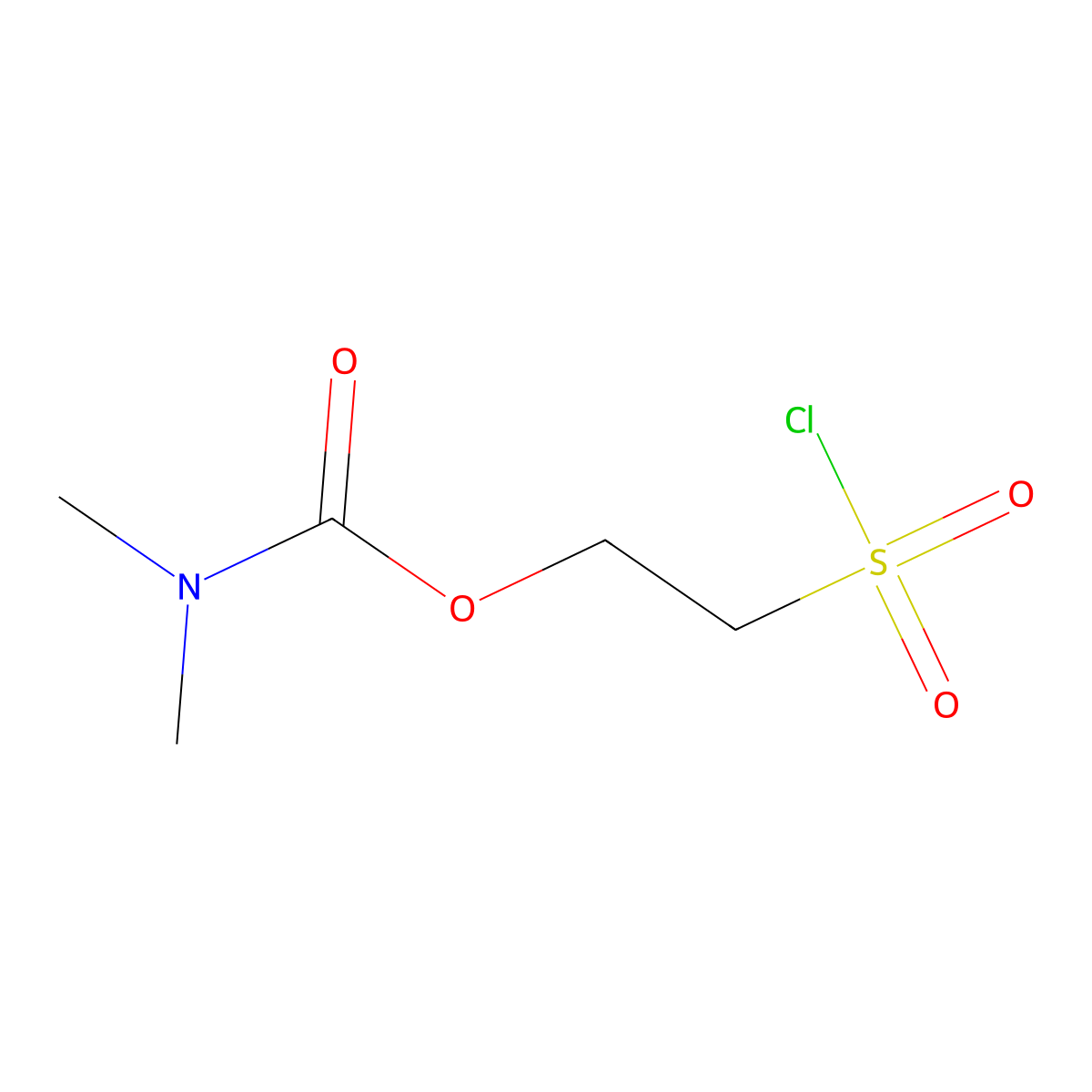 2-(chlorosulfonyl)ethyl N,N-dimethylcarbamate molecular structure, CAS 1314911-07-3