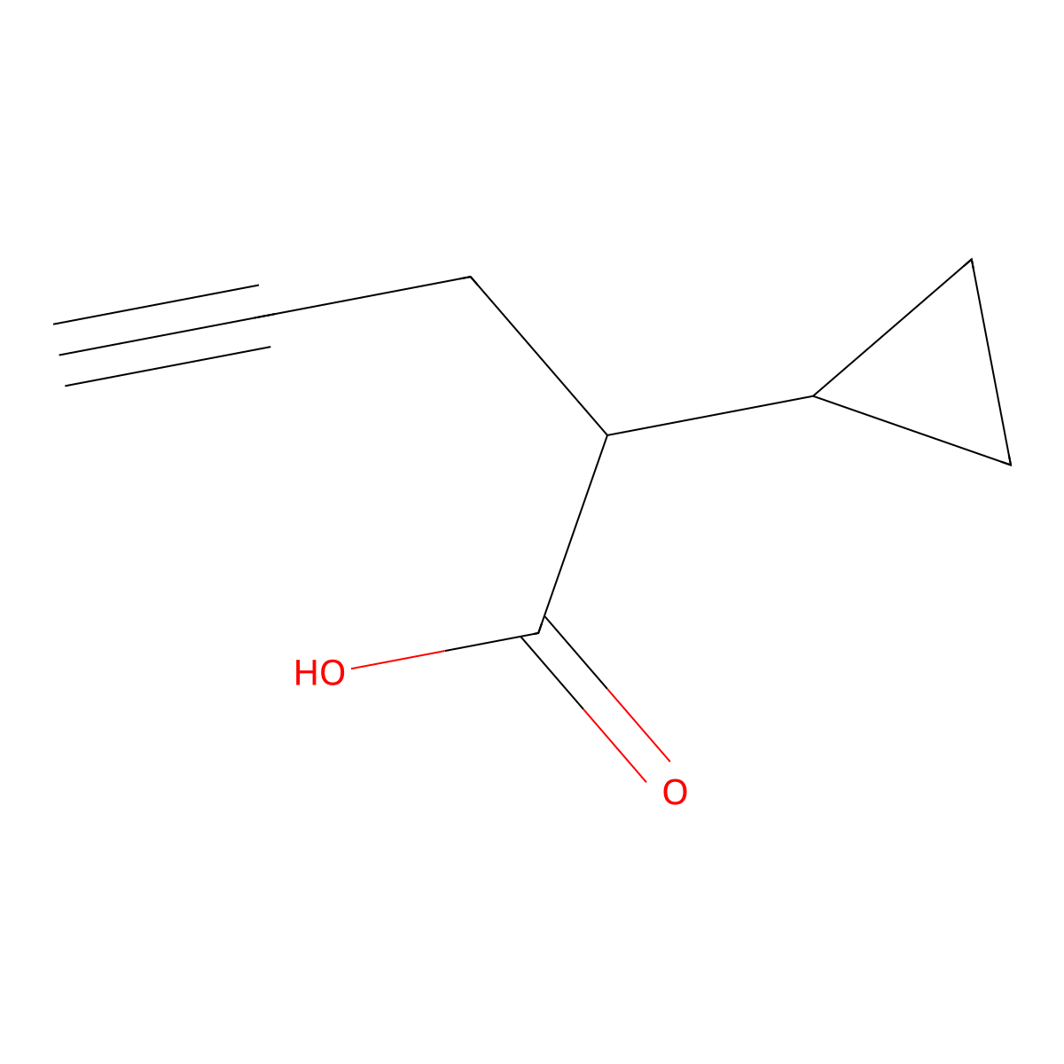 2-Cyclopropylpent-4-ynoic acid molecular structure, CAS 1314911-14-2