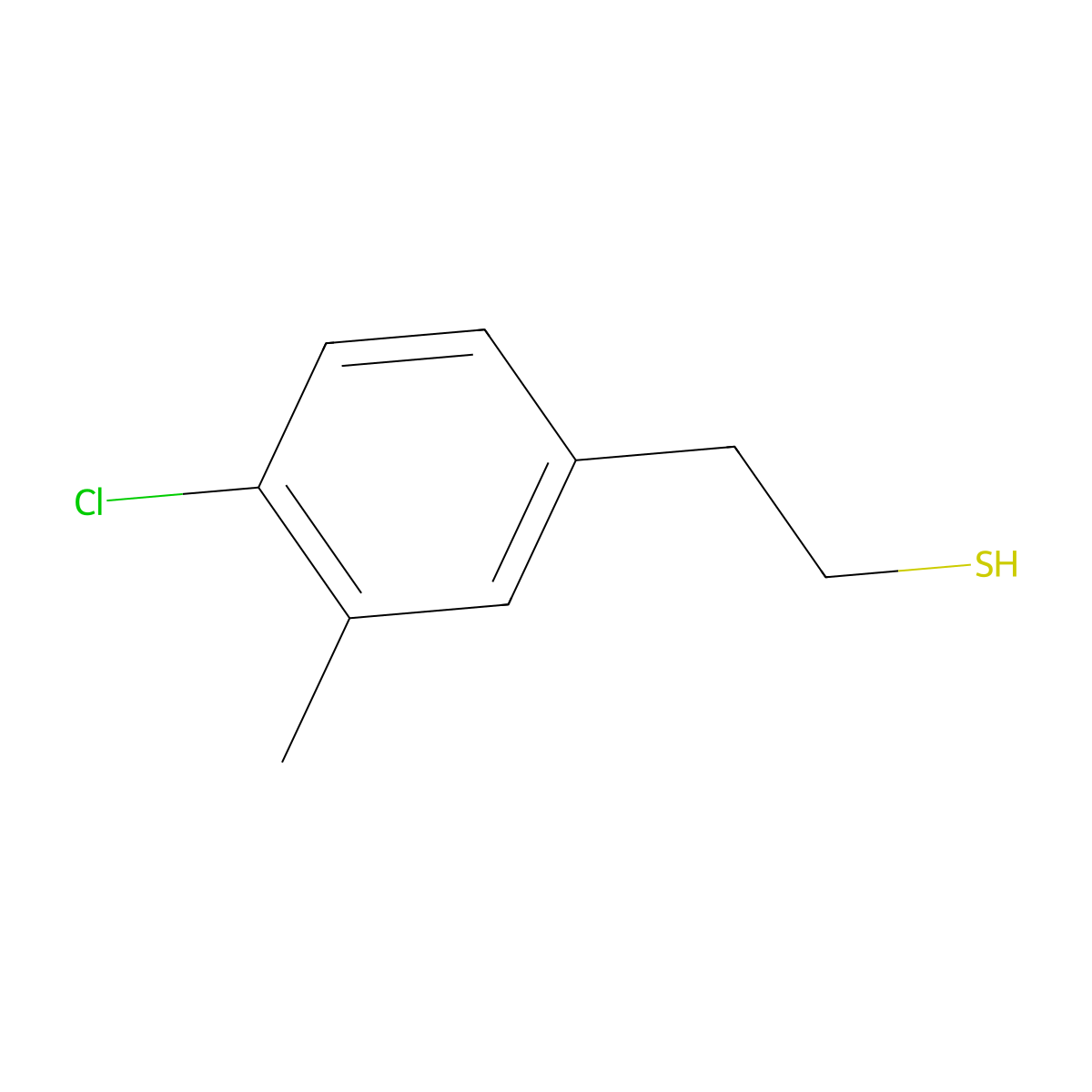 2-(4-Chloro-3-methylphenyl)ethanethiol molecular structure, CAS 1314911-15-3