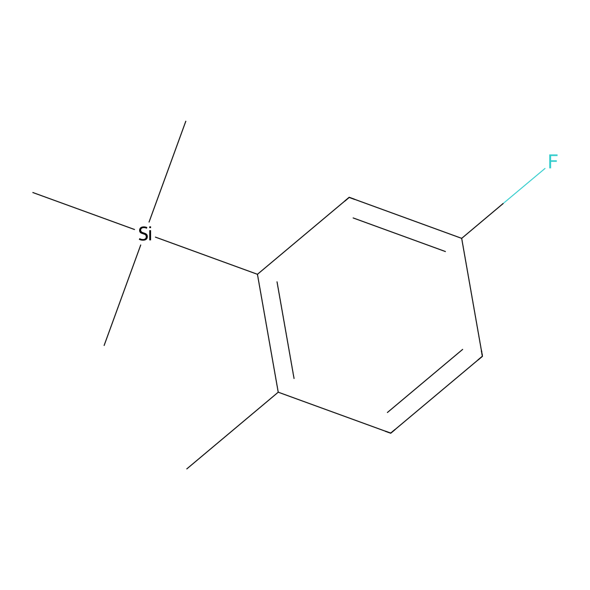 1-(Trimethylsilyl)-3-fluoro-6-methylbenzene molecular structure, CAS 1314911-18-6