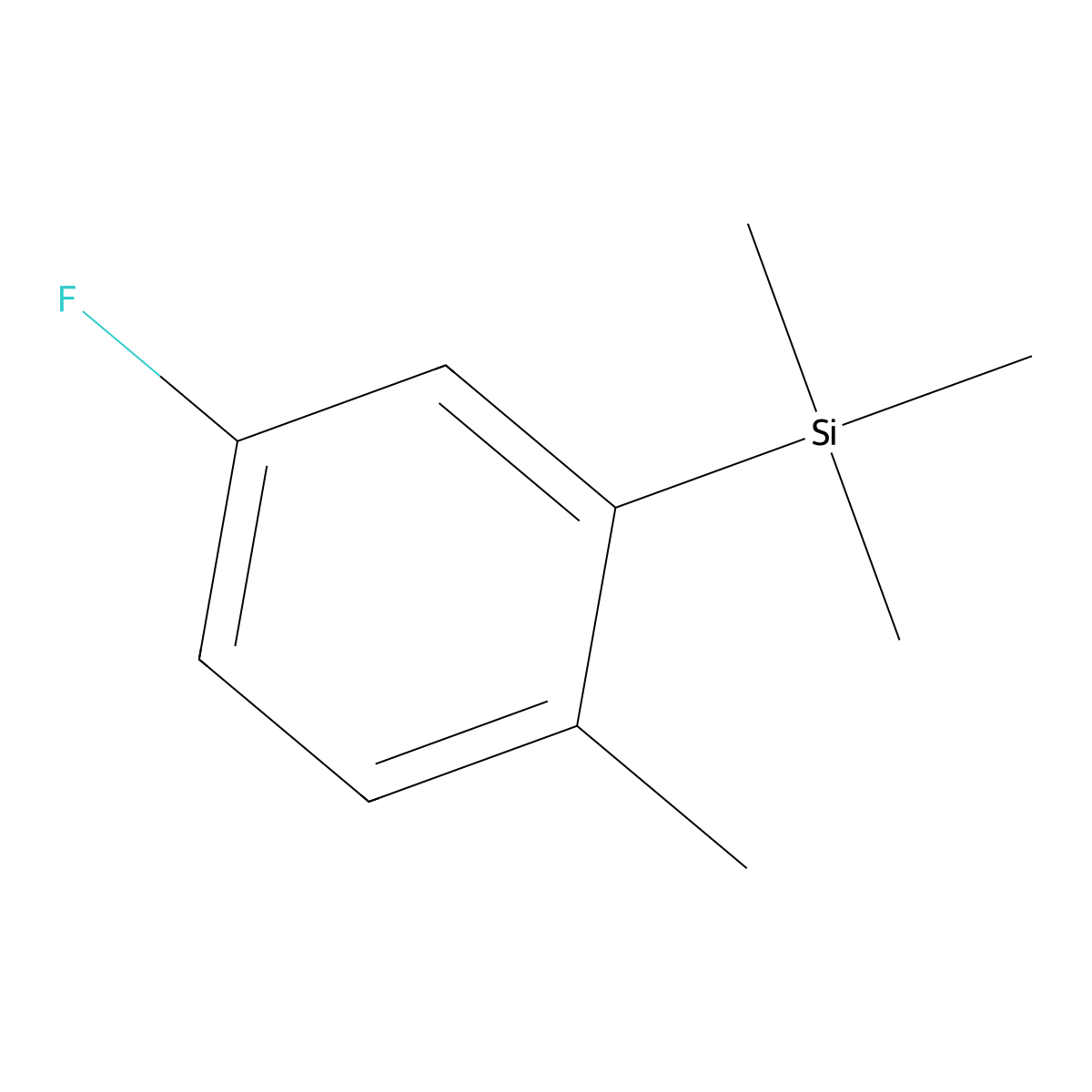 1-(Trimethylsilyl)-3-fluoro-6-methylbenzene molecular structure, CAS 1314911-18-6