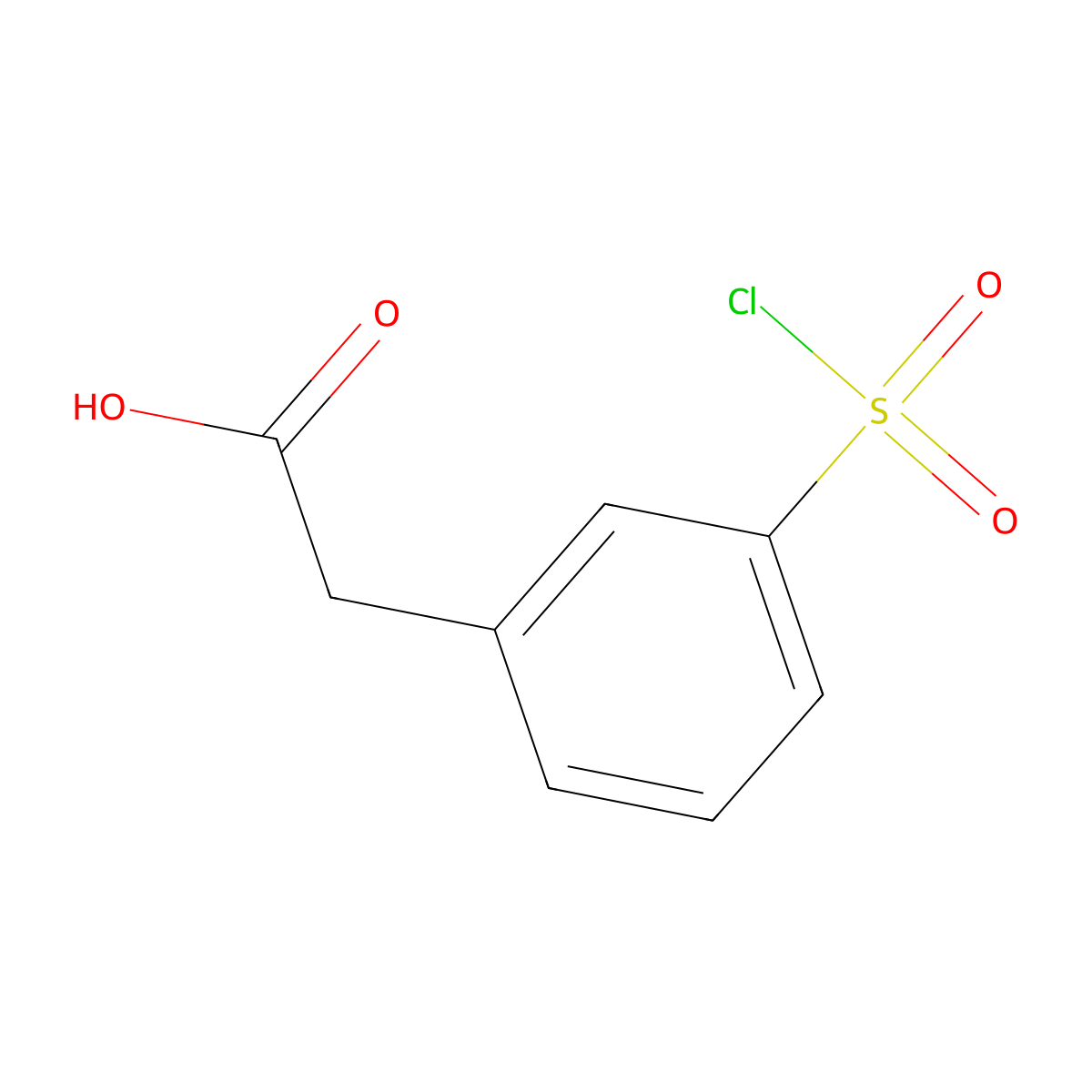 2-[3-(Chlorosulfonyl)phenyl]acetic acid molecular structure, CAS 1314911-30-2