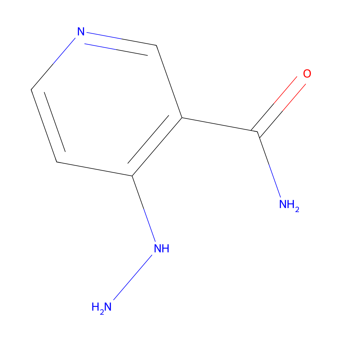 4-Hydrazinylpyridine-3-carboxamide molecular structure, CAS 1314911-36-8